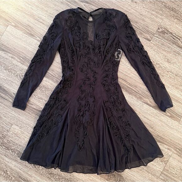 Cache Vintage Sheer Fit and Flare Dress - Picture 1 of 9